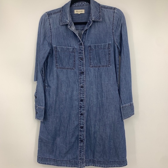Madewell Denim Shirt Dress - Picture 2 of 6